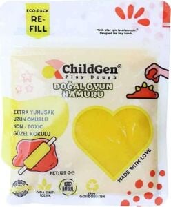 Doğal Oyun Hamuru Sarı Vakumlu Kartuş Paket