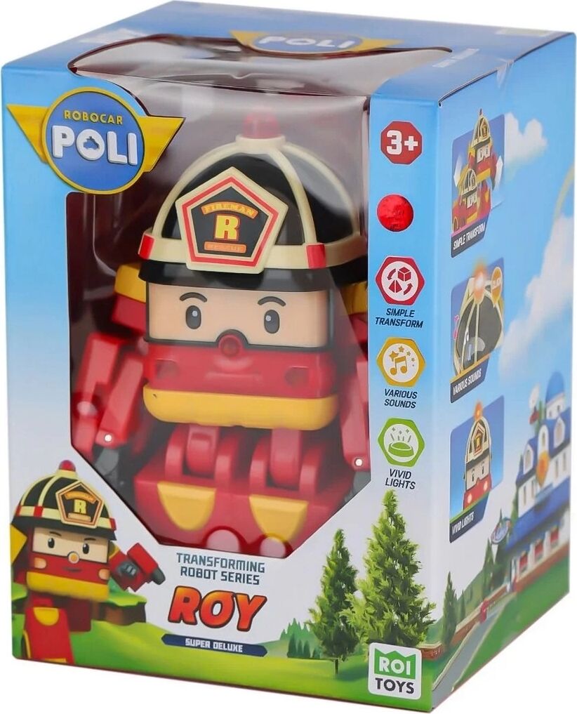 Sesli ve Işıklı Robocar Poli Büyük Transforming Robot Roy - POLI/MRT-686