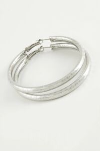 Noktalı Boru Halka Küpe 4 cm