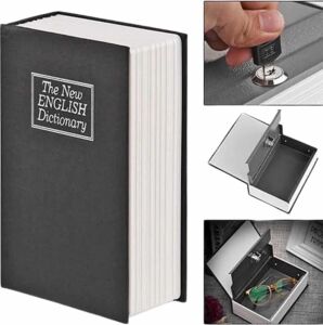 Kitap Görünümlü Gizli Kasa Büyük Boy Anahtarlı Kilitli Para Kasası
