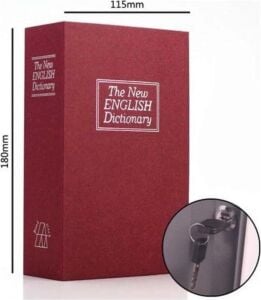 Kitap Görünümlü Gizli Kasa Büyük Boy Anahtarlı Kilitli Para Kasası