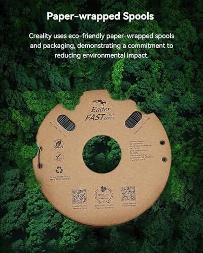 Creality Ender Fast Pla Filament 1,75 Mm, 3D Yazıcı Filament 300 Mm/sn'ye Kadar Yüksek Hız, Geri Dönüştürülebilir Karton Makara, Çoğu Fdm 3D Yazıcıya Uygun - 1 kg (2,2 Lb) Mavi