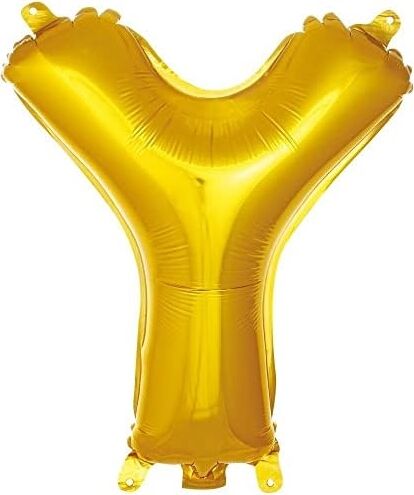 Y Harfi 16 Inç Gold Renk Folyo Balon 36 cm (Altın)