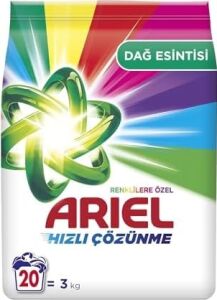 Dağ Esintisi Renklilere Özel 3 kg Hızlı Çözünme Toz Çamaşır Deterjanı