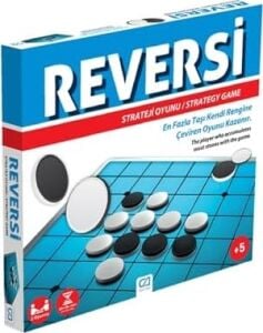 Reversi +5 Yaş Için 2 Oyunculu Eğlenceli Strateji Zeka Taş Kutu Oyunu