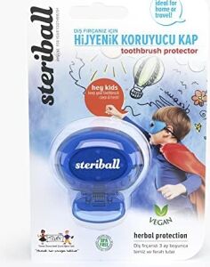 Diş Fırçası Için Vegan Hijyenik Koruyucu Mavi Kap