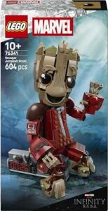 Yağmacı Tulumlu Groot 76341-10 Yaş ve Üzeri Çocuklar Için 3 Minifigürü, 2 Mermi Atıcı, 4 Eklemli Dokunaç ve 2 Askı Içeren Yaratıcı Oyuncak Yapım Seti, Hediye Fikri (604 Parça)