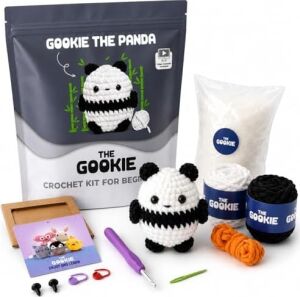 Panda Amigurumi Tığ Kiti Örgü Seti
