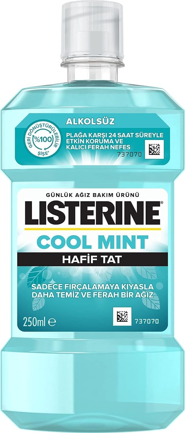 Cool Mint, Günlük Ağız Bakım Ürünü, Hafif Tat, Sıfır Alkol, Nane Aromalı, 250ML