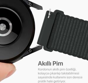 22MM ile Uyumlu Saatler Için Hasır 46MM Yumuşak Naylon Kordon  Watch (Gt6 Pro/gt6/gt5 Pro/gt5/gt4/watch 4 Pro/gt3/gt3 Pro/gt2/gt2 Pro)