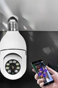 Wifi Kamera Duylu Ampul Görünümlü 360 Derece Dönebilen Ev Kamerası