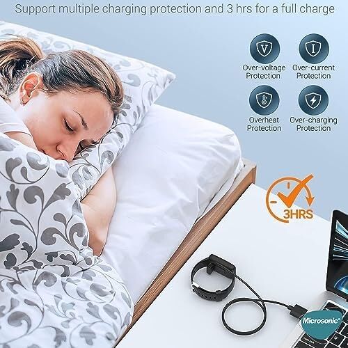 Xiaomi Smart Band 8 Manyetik USB Şarj Kablosu Siyah