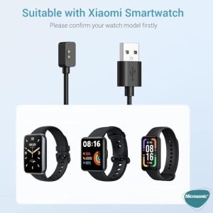 Xiaomi Smart Band 8 Manyetik USB Şarj Kablosu Siyah