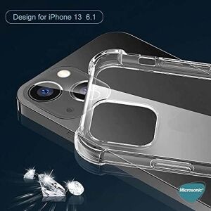 Apple iPhone 13 Için Kılıf Shock Absorbing Şeffaf [iphone 13 ile Uyumlu Kılıf - Şeffaf]