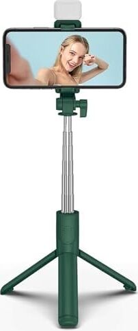 Işıklı Bluetooth Selfie Çubuğu Tripod - Uzaktan Kumandalı, Taşınabilir, Uzatılabilir, Tüm Telefonlarla Uyumlu, Vlog ve Video Çekimi Için Ideal