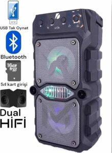 Ses Bombası Kablosuz Bluetooth Hoparlör Çift Çıkışlı Yüksek Ses Kaliteli Hoparlör