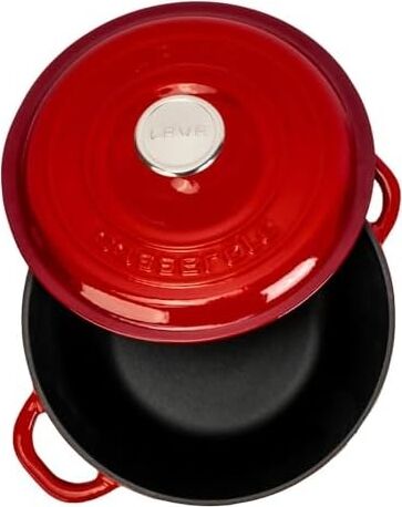 Döküm Yuvarlak Tencere Döküm Demir Kapak New Heritage Serisi Çap 26CM. Kırmızı