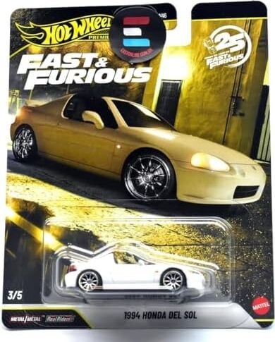 Hızlı ve Öfkeli Premium Arabalar 1994 Honda Del Sol 1:64 Ölçekli Metal Toplayıcı Araç Hızlı ve Öfkeli Film Efsanesi JHW63&APOS;TEN Esinlenildi