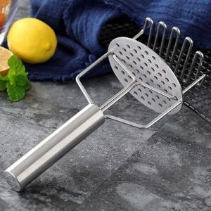 Paslanmaz Çelik Yaylı Patates Ezici - 24,5 cm Patates Presi | Ergonomik Saplı Sebze Ezme Aleti | Manuel Püre Yapıcı |