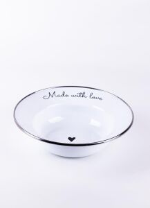 Love Emaye Çukur Makarna ve Salata Tabağı