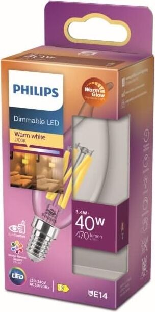 Lighting 871951432437400 LED Eek D (A - G) E14 Mum Şeklinde 3.4W = 40W Sıcak Beyaz (Ø x U) 35MM