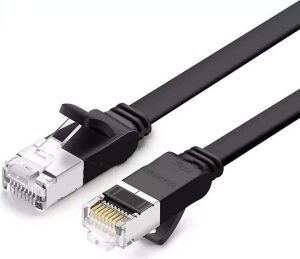 Cat6 Flat Pure Metal Konnektör Utp Ethernet Kablosu 1 Metre