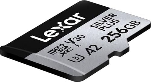 256 GB Profesyonel Silver Plus Microsdxc Hafıza Kartı W/sd Adaptör, Uhs-I, C10, U3, V30, Full-Hd ve 4K Video, 205/150 Mb/s'ye Kadar Okuma/yazma, Videografçılar, Oyuncular (LMSSIPL256G-BNANU)