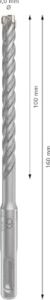 1x Pro Sds Plus-5x Kırıcı Delici Delme Ucu (Donatılı Beton, Beton, Ø 9,00 Mm, Professional Aksesuar Kırıcı Delici)