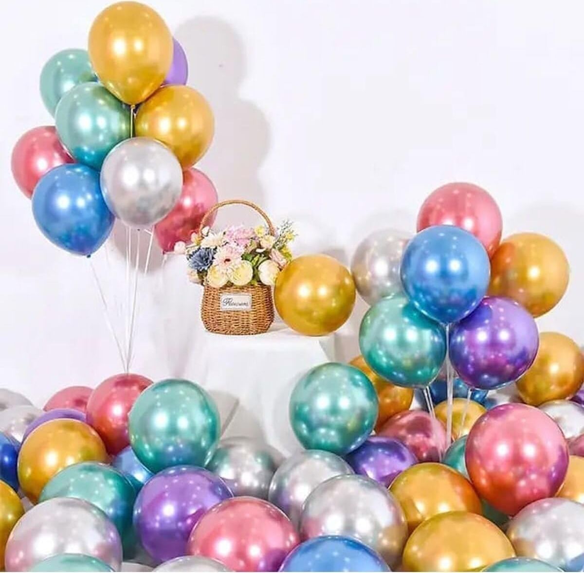 Çıtıpıtıstore 50 Li Karışık Krom Balon, Krom Balon