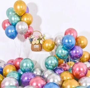 Çıtıpıtıstore 50 Li Karışık Krom Balon, Krom Balon