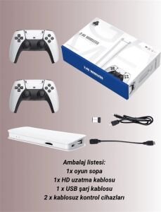 M15 Retro Konsol – 20.000 Oyunlu, Çift Gamepadli, 4K HDMI