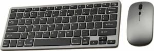Şarjlı Kablosuz Klavye ve Mouse Seti Kompakt Taşınabilir Tasarım