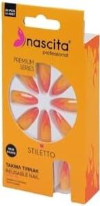 24'lü Stiletto Renkli Takma Tırnak - 185