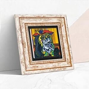 Picasso Ağlayan Kadın Taş Duvar Tablosu - Çerçeveli Taş Tablo - Dekoratif Duvar Sanatı - Modern Ev ve Ofis Duvar Dekoru K1-304
