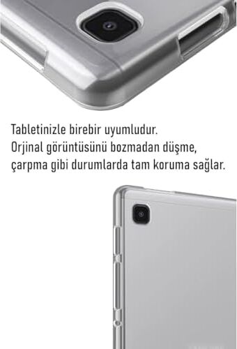 Galaxy Tab A11 8.7 Inç Ile Uyumlu Kılıf Kamera Lens Korumalı Şeffaf Silikon Tablet Kılıfı Sova