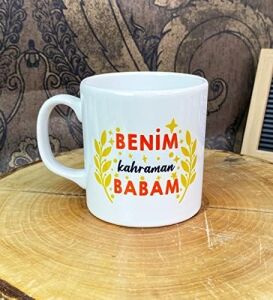 Benim Kahraman Babam Tasarımlı Kupa Bardak