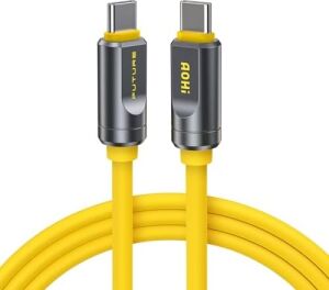 Aohi The Future Adonis Type-C To Type-C 2m Pd 3.1 120GBPS 240W 8k Süper Hızlı Şarj/data Kablosu, Sarı