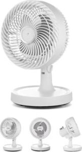 Masaüstü Mini Fan Sessiz Çalışan 2 Hızlı Otomatik Salınımlı Fan