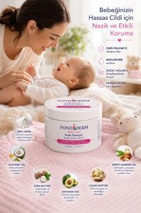 Bebek Pişik Giderici Bariyer Krem Onarıcı Yoğun Cilt Bakım Kremi Çinko Oksit Lanolin