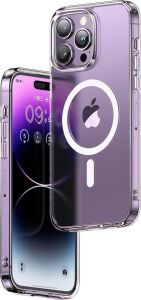 PC-3092 Iphone 14 Pro Magsafeli Telefon Kılıfı, Mat Şeffaf