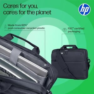 Hp 14'' Everyday Laptop Çantası, 600D Geri Dönüşümlü Polyester, 9l, Dolgulu Bölme, Su Geçirmez, Çıkarılabilir Omuz Askısı, Gri