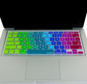 Ingilizce Q Klavye Koruyucu Silikon Apple MacBook Air 13 & Pro 13/15 ile Uyumlu | Us Amerikan Düz Enter | A1278 A1502 A1425 A1369 A1466 A1286 A1398 Pembe Yeşil