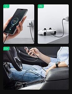 2.0 Usb-A & Usb-C Örgülü Şarj ve Data Kablosu, 1 Metre, Siyah, 60126
