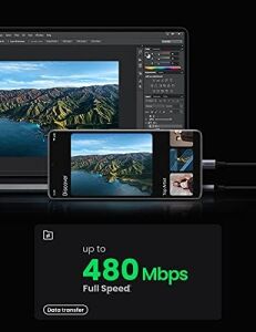 3.0 A Usb-A & Usb-C Örgülü Şarj ve Data Kablosu, 2 Metre, Siyah, 60128