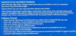 169072 Miraclean Silgi Sünger 2'li, Beyaz, Düz