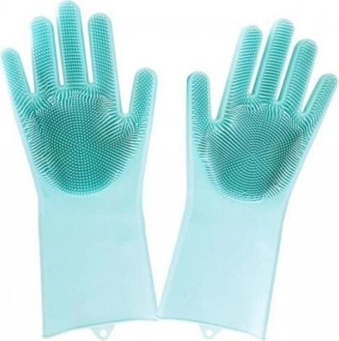 Sihirli Isıya Dayanıklı Silikon Çok Amaçlı Bulaşık Eldiven Fırçası Magic Gloves