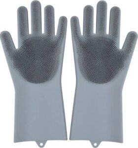 Sihirli Isıya Dayanıklı Silikon Çok Amaçlı Bulaşık Eldiven Fırçası Magic Gloves