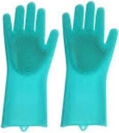 Sihirli Isıya Dayanıklı Silikon Çok Amaçlı Bulaşık Eldiven Fırçası Magic Gloves