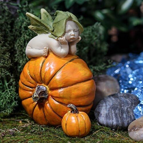 Top Collection 4199 Turuncu Balkabağı Figürleri Üzerinde Peri Bebek