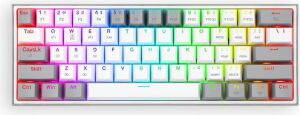 Redragon K616 Fizz Pro%60 3 Mod Kablolu, 2.4 Ghz Kablosuz, Bluetooth Mekanik Oyun Klavyesi, Doğrusal Kırmızı Şalter, Pro Drive/yazılım Destekli
